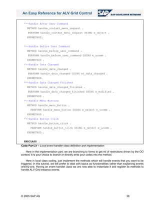 An easy reference for alv grid control (1) | PDF