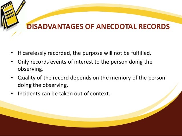 Anecdotal Record