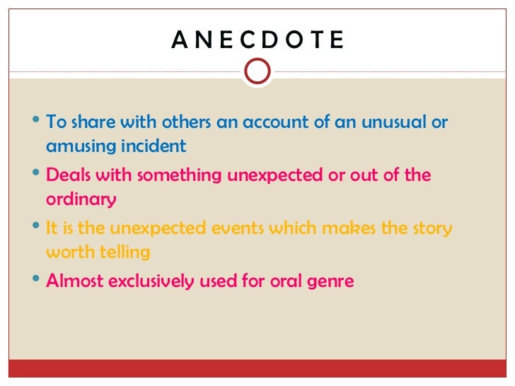 Anecdote