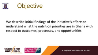 What are the Stories of Change in Nutrition in Ghana?