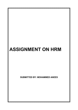 ASSIGNMENT ON HRM<br />SUBMITTED BY: MOHAMMED ANEES<br />                           <br />                               <br />Trade Unions in India<br />      The trade union movement in India is over a century old. It is useful to take stock<br />to see whether the trade unions in India are at the centre stage or in periphery. In<br />order to do that, one may peruse the following relevant, though selective,<br />statistics.<br />       The Indian workforce 31.479 Crore (314.79 million) constitutes 37.3 percent of<br />the total population. Of the total workforce, 91.5 percent is accounted for by the<br />informal sector, while the formal sector accounts for 8.5 percent. Further, only<br />about 3 Crore (30 million) (i.e. 9.5 percent of the workforce) are employed on<br />permanent basis, implying 90.5 percent being employed on casual basis. It has<br />also been reported that by December 1991, the claimed membership of the<br />Indian trade union movement was 3.05 Crore (30.5 million) (i.e. 9.68 percent of<br />the workforce) with 82.24 percent of the trade union membership being<br />accounted for by the organised sector. Thus the unorganised sector is meagrely<br />represented.<br />        The World Labour Report summarises the trade union situation in India quot;
Indian<br />unions are too very fragmented. In many work places several trade unions<br />compete for the loyalty of the same body of workers and their rivalry is usually<br />bitter and sometimes violent. It is difficult to say how many trade unions operate<br />at the national level since many are not affiliated to any all- India federation. The<br />early splits in Indian trade unionism tended to be on ideological grounds each<br />linked to a particular political party. Much of the recent fragmentation, however,<br />has centered on personalities and occasionally on caste or regional<br />considerations.”<br />         Apart from the low membership coverage and fragmentation of the trade unions,<br />several studies point to a decline in membership, growing alienation between<br />trade unions and membership particularly due to changing characteristics of the<br />new workforce and waning influence of national federations over the enterprise<br />unions. New pattern of unionisation points to a shift from organising workers in a<br />region or industry to the emergence of independent unions at the enterprise level<br />whose obsession is with enterprise level concerns with no forum to link them with<br />national federations that could secure for them a voice at national policy making<br />levels. Several studies also point to a shift in employment from the organised to<br />the unorganised sector through subcontracting and emergence of a typical<br />employment practice where those work for the organisation do not have<br />employment relationship, but a contractual relationship.<br />Unfortunately trade unionism in India suffers from a variety of problems such as<br />politicisation of the unions, multiplicity of unions, inter-union rivalry, uneconomic<br />size, financial debility and dependence on outside leadership.<br />Bharatiya Mazdoor Sangh<br />The Bharatiya Mazdoor Sangh (BMS) is the largest Central Trade Union<br />Organisation. The learned economist and visionary, Mananiya Dattopantji<br />Thengdi who has dedicated his life to the service of the society, along with some<br />like minded nationalists, founded it on auspicious Lokmanya Tilak Jayanti 23 July<br />1955.<br />Starting from zero in 1955, BMS is now a well-knit organisation in all the states<br />and in private and public sector undertakings. Several organisations of the State<br />and Central government employees are also affiliated to the BMS. The Sangh<br />also enjoys the premier position in several industries.<br />At present it has over 5,680 affiliated unions with a membership of more than<br />76.39 lakhs (7.639 million). Although not affiliated to any International Trade<br />Union Confederation, BMS has relations with Central Labour Organisations of<br />other countries. BMS representatives are taking part in the ILO sessions at<br />Geneva for the past 25 years.<br />Objectives<br />      Bharatiya Culture forms the ideological basis of Bharatiya Mazdoor Sangh.<br />Approach of culture is essentially subjective. The character of its contribution to<br />the peace, progress and prosperity of humanity is, therefore, basic and<br />fundamental. It fulfils its mission through various individuals and institutions<br />arising in different times and climes. BMS is one of the instruments of Culture<br />fighting against the mutually hostile but equally anti-human Capitalism and<br />Marxism, with the ultimate goal of establishing Bharatiya Social Order based<br />upon the tenets of Ekatma Manavavad (Integral Humanism).<br />It would be wrong to presume that labour problems are related to one section of<br />population only. Such an exclusive view would be very unrealistic. Deterioration<br />of working and living conditions of labour cannot be a sectional problem of labour<br />alone; it is a malady adversely affecting the health of the entire social organism.<br />Labour has always been regarded as the very foundation of the Bharatiya social<br />structure. It is an integral and vital part of society. The character of its problems,<br />therefore, is not sectional but national. To protect and promote its interests-which<br />are by the very nature of things, not only compatible but invariably identical with<br />those of the nation as a whole-is, therefore, the natural responsibility of the entire<br />nation. BMS is pledged to fulfil this fundamental national duty towards labour.<br />With a view to achieving national prosperity and eradicating poverty, BMS is<br />pledged to 'Maximum Production and Equitable Distribution'. This spirit is<br />reflected in the ancient Bharatiya idea: Shata Hasta Samahar, Sahsra Hasta<br />Sankir' (with a hundred hands produce; with a thousand hands, distribute.)<br />Prosperity is not possible without increased Production. But we must also ensure<br />equitable distribution so that all people have the urge to produce and share the<br />fruits of prosperity.<br />BMS declared its belief in the concept of God as the sole moral proprietor of all<br />wealth.<br />GROWTH OF TRADE UNION MOVEMENT IN INDIA<br />       <br />The First Strike<br />The origin of the movement can be traced to sporadic labour unrest dating back<br />to 1877 when the workers at the Empress mills at Nagpur struck following a<br />wage cut. In 1884, 5000 Bombay Textile Workers submitted a petition<br />demanding regular payment of wages, a weekly holiday, and a mid-day recess of<br />thirty minutes. It is estimated that there were 25 strikes between 1882 and 1890.<br />These strikes were poorly organised and short lived and inevitably ended in<br />failure. The oppression by employers was so severe that workers preferred to<br />quit their jobs rather than go on strike. Ironically, it was to promote the interests<br />of British industry that the conditions of workers were improved. Concerned<br />about low labour costs, which gave an unfair advantage to Indian factory made<br />goods, the Lancashire and Manchester Chambers of Commerce agitated for an<br />inquiry into the conditions of Indian Workers.<br />The First Factories Act<br />In 1875, the first committee appointed to inquire into the conditions of factory<br />work favoured legal restriction in the form of factory laws. The first Factories Act<br />was adopted in 1881. The Factory Commission was appointed in 1885. The<br />researcher takes only one instance, the statement of a witness to the same<br />commission on the ginning and processing factories of Khandesh: quot;
The same set<br />of hands, men and women, worked continuously day and night for eight<br />consecutive days. Those who went away for the night returned at three in the<br />morning to make sure of being in time when the doors opened at 4 a.m., and for<br />18 hours' work, from 4 a.m. to 10 p.m., three or four annas was the wage. When<br />the hands are absolutely tired out new hands are entertained. Those working<br />these excessive hours frequently died.quot;
 There was another Factories Act in 1891,<br />and a Royal Commission on Labour was appointed in 1892. Restrictions on<br />hours of work and on the employment of women were the chief gains of these<br />investigations and legislation.<br />The First Workers' Organisation in India<br />Quite a large amount of pioneering work was done with remarkable<br />perseverance by some eminent individuals notably by Narayan Lokhande who<br />can be treated as the Father, of India's Modern Trade Union Movement.4 The<br />Bombay Millhands' Association formed in 1890 under the leadership of Narayan<br />Lokhande was the first workers' organisation in India. Essentially a welfare<br />organisation to advance workers' interests, the Association had no members,<br />rules and regulations or funds. Soon a number of other organisations of a similar<br />nature came up, the chief among them being the Kamgar Hitvardhak Sabha and<br />Social Service League. Organisations, which may more properly be called trade<br />unions, came into existence at the turn of the century, notable among them being<br />the Amalgamated Society of Railway Servants of India and Burma, Unions of<br />Printers in Calcutta. The first systematic attempt to form a trade union on<br />permanent basis was done in 1906 in the Postal Offices at Bombay and<br />Calcutta.5 By the early years of the 20th century, strikes had become quite<br />common in all major industries. Even at this time. There were visible links<br />between nationalist politics and labour movement. In 1908, mill workers in<br />Bombay went on strike for a week to protest against the conviction of the<br />nationalist leader Bal Gangadhar Tilak on charges of sedition. There was also an<br />outcry against the indenture system by which labour was recruited for the<br />plantations, leading to the abolition of the system in 1922.<br />Madras Labour Union<br />The Madras Labour Union was founded in 1918. Although it was primarily, an<br />association of textile workers in the European owned Buckingham and Carnatic<br />Mills, it also included workers in many other trades. Thiru Vi. Ka. and B. P. Wadia<br />the nationalist leaders founded the Union. The monthly membership fee of the<br />union was one anna. The major grievances of workers at this time were the<br />harsh treatment meted out to Indian labour by the British supervisors, and the<br />unduly short mid-day recess. The union managed to obtain an extension of the<br />recess from thirty  forty minutes. It also opened a cheap grain shop and library<br />for its members and started some welfare activities.<br />There was a major confrontation between the union and the management over<br />the demand for a wage increase, which eventually led to a strike and lockout.<br />The management filed a civil suit in the Madras High Court claiming that Wadia<br />pay damages for inciting workers to breach their contract. As there was no<br />legislation at this time to protect the trade union, the court ruled that the Madras<br />Labour Union was an illegal conspiracy to hurt trading interests. An injunction<br />was granted restraining the activities of the union. The suit was ultimately<br />withdrawn as a result of a compromise whereby all victimised workers, with the<br />exception of thirteen strike leaders, were reinstated and Wadia and other outside<br />leaders severed their link with the union.6 Against this background N.M. Joshi<br />introduced a bill for the rights of a Trade Union. But the then member for<br />Industries, Commerce and Labour himself promised to bring legislation in the<br />matter and the Trade Union Act of 1926 was enacted.<br />By this time many active trade union leaders notably N. M. Joshi, Zabwalla,<br />Solicitor Jinwalla, S. C. Joshi, V. G. Dalvi and Dr. Baptista, came on the scene<br />and strong unions were organised specially in Port Trust, Dock staff, Bank<br />employees (especially Imperial Bank and currency office), Customs, Income-Tax,<br />Ministerial staff etc.<br />Textile Labour Association<br />About the same time as the Madras Labour Union was being organised,<br />Anusuyaben Sarabhai had begun doing social work among mill workers in<br />Ahmedabad, an activity which was eventually to lead to the founding of the<br />famous Mazdoor Mahajan -Textile Labour Association, in 1920. Gandhi declared<br />that the Textile Labour Association, Ahmedabad, was his laboratory for<br />experimenting with his ideas on industrial relations and a model labour union. He<br />was duly satisfied with the success of the experiment and advised other trade<br />unions to emulate it.7<br />There were a number of reasons for the spurt in unions in the twenties. Prices<br />had soared following World War I, and wages had not kept pace with inflation.<br />The other major factor was the growth of the nationalist Home Rule Movement<br />following the war, which nurtured the labour movement as part of its nationalist<br />effort. At this time the workers had no conception of a trade union and needed<br />the guidance of outside leaders. The outsiders were of many kinds. Some were<br />philanthropists and social workers (who were politicians). They saw in labour a<br />potential base for their political organisation. The politicians were of many<br />persuasions including socialists, Gandhians who emphasized social work and the<br />voluntary settlement of disputes, and communists.<br />Formation of AITUC<br />The year 1920 also marked the formation of the All India Trade Union Congress<br />(AITUC). The main body of labour legislation and paradoxically enough even the<br />formation of the AITUC owes virtually to the activities of the International Labour<br />Organization (ILO). It was considered that the origin of the First World War was<br />in the disparities between the developed and undeveloped countries. As a result<br />the treaty of Versailles established two bodies to cure this ill viz., the League of<br />Nations and the ILO. India was recognized as a founder member of the latter.<br />This is a tripartite body on which each member state nominates its<br />representatives. For the foundational conference of ILO held in 1919 the<br />Government of India nominated N. M. Joshi as the labour member in consultation<br />with the Social Service League, which was then making the greatest contribution<br />for the cause of workers. The ILO has a very exercising machinery to see that<br />various Governments take some actions on its conventions and<br />recommendations. All labour legislations in India owe a debt to these<br />conventions and recommendations of ILO. The formation of India's first Central<br />Labour Organisation was also wholly with a view to satisfy the credentials<br />committee of ILO. It required that the labour member nominated by Government<br />be in consultation with the most representative organisation of country's labour.<br />The AITUC came into existence in 1920 with the principal reason to decide the<br />labour representative for lLO's first annual conference. Thus the real fillip to the<br />Trade union movement in India both in matters of legislation and formation of<br />Central Labour Organisation came from an international body, viz., ILO and the<br />Government's commitment to that body. Dependence on international political<br />institution has thus been a birth malady of Indian Trade Union Movement and<br />unfortunately it is not yet free from these defects.<br />The AITUC claimed 64 affiliated unions with a membership of 1,40,854 in 1920<br />Lala Lajpat Rai, the president of the Indian National Congress became the first<br />president of AITUC.<br />In 1924 there were 167 Trade unions with a quarter million members in India.<br />The Indian factories Act of 1922 enforced a ten-hour day.<br />Trade Unions Act<br />The Indian Trade Unions Act 1926 made it legal for any seven workers to<br />combine in a Trade Union. It also removed the pursuit of legitimate trade union<br />activity from the purview of civil and criminal proceedings. This is still the basic<br />law governing trade unions in the country.<br />Ideological Dissension<br />Ideological dissension in the labour movement began within few years of the<br />AITUC coming into being. There were three distinct ideological groups in the<br />trade union organisation: communists led by Shri M. N. Roy and Shri Shripad<br />Amrut Dange, nationalists led by Shri Gandhiji and Pandit Nehru, and moderates<br />led by Shri N. M. Joshi and Shri V. V. Giri. There were serious differences<br />between these three groups on such major issues as affiliation to international<br />bodies, the attitude to be adopted towards British rule and the nature of the<br />relationship between trade unions and the broader political movement. The<br />communists wanted to affiliate the AITUC to such leftist international<br />organisations as the League against Imperialism and the Pan-Pacific Trade<br />Union Secretariat.<br />The moderates wanted affiliation with the BLO and the International Federation<br />of Trade Unions based in Amsterdam, The nationalists argued that affiliation with<br />the latter organisations would amount 10 the acceptance of perpetual dominion<br />status for the country under British hegemony. Similarly, the three groups saw<br />the purpose of the labour movement from entirely different points of view. The<br />party ideology was supreme to the communists, who saw the unions only as<br />instruments for furthering this ideology. For the nationalists, independence was<br />the ultimate goal and they expected the trade unions to make this their priority as<br />well. The moderates, unlike the first two, were trade unionists at heart. They<br />wanted to pursue trade unionism in its own right and not subjugate it completely<br />to broader political aims and interests.<br />Formation of NTUF<br />From the mid-twenties of the present century onwards the communists launched<br />a major offensive to capture the AITUC. A part of their strategy was to start rival<br />unions in opposition to those dominated by the nationalists. By 1928 they had<br />become powerful enough to sponsor their own candidate for election to the office<br />of the President of the AITUC in opposition to the nationalist candidate Nehru.<br />Nehru managed to win the election by a narrow margin. In the 1929 session of<br />the AITUC chaired by Nehru the communists mustered enough support to carry a<br />resolution affiliating the federation to international communist forum. This<br />resolution sparked the first split in the labour movement. The moderates, who<br />were deeply opposed to the affiliation of the AITUC with the League against<br />Imperialism and the Pan - Pacific Secretariat, walked out of the federation and<br />eventually formed the National Trade Union Federation (NTUF). Within two years<br />of this event the movement suffered a further split. On finding themselves a<br />minority in the AITUC, the communists walked out of it in 1931 to form the Red<br />Trade Union Congress. The dissociation of the communists from the AITUC was,<br />however, short-lived. They returned to the AITUC the moment the British banned<br />the Red Trade Union Congress. The British were the most favourably disposed<br />toward the moderate NTUF. N.M. Joshi, the moderate leader, was appointed a<br />member of the Royal Commission.<br />The splintering away of the NTUF had cost the AITUC thirty affiliated unions with<br />close on a hundred thousand members. However, the departure of the<br />communists had not made much difference. In any case, the Red Trade Union<br />Congress quickly fell apart, and the communists returned to the AITUC. During<br />the next few years, there was reconciliation between the AITUC and NTUF as<br />well. The realisation dawned that the split had occurred on issues such as<br />affiliation with international organisations, which were of no concern to the<br />ordinary worker. By 1940 the NTUF had dissolved itself completely and merged<br />with the AITUC. It was agreed that the AITUC would not affiliate itself with any<br />international organisation, and further, that political questions would be decided<br />only on the basis of a two-thirds majority.<br />On the whole the thirties were a depressing period for Indian labour. There were<br />widespread attempts to introduce rationalisation schemes and to effect wage<br />cuts. The wartime inflation also took its toll. While the militant elements on the<br />labour movement fought for the redressal of workers grievances, the movement<br />itself was steeped in political dissent. The popular governments voted to power in<br />the 1937 elections did not measure up to the workers' expectations although<br />prominent labour leaders such as Shri Nanda and Shri Giri had taken over as<br />labour ministers. They did pass some useful legislations, however a major piece<br />of legislation was the Bombay Industrial Disputes Act of 1938, which attempted<br />to eliminate inter union rivalries by introducing a system recognising the<br />dominant union.<br />Formation of Indian Federation of Labour<br />In 1939, when the British unilaterally involved India in World War II, there was<br />another wave of schisms in the labour movement. Congress governments voted<br />to power in the 1937 elections resigned in protest against the country's<br />involvement in an alien war, and the nationalists in the AITUC were naturally<br />opposed to the war effort. But Roy and his supporters stood by the British. They<br />founded a rival labour movement in 1941 called the Indian Federation of Labour<br />(IFL). Initially the communists opposed the war effort and British had in fact jailed<br />most of their leaders. But there was a dramatic volt face in their position in 1942<br />when Soviet Russia joined the Allies.<br />In the same year the nationalists launched the Quit India movement under<br />Gandhi leadership. The British reacted to these developments by emptying the<br />jails of communists and filling them up with nationalists. With the nationalists in<br />jail, the AITUC was ripe for capture by the communists, and they made the most<br />of the opportunity. By the end of the war there were four distinct groups of trade<br />unionists, two in jail and two out of it Among the nationalists who were in jail<br />there had existed/for some time a pressure group called the congress socialists.<br />The two groups outside jail were the Roy faction and communists who had in<br />common their support for the British war effort, but had maintained their separate<br />identities. The stage was set for a formal division of the labour movement, which<br />would reflect the ideological differences.<br />At this juncture, the Government of India became quite active on the labour front<br />and Dr. B. R. Ambedkar, the then Labour Member of the Executive Council to<br />Viceroy with the assistance of S.C. Joshi was engaged and exercised to take<br />action on all the recommendations of the Royal Commission on Labour. At their<br />instance a fact-finding committee was appointed to study the then existing<br />situation. During the period 1945-47 most of the present labour legislations were<br />drafted and the conciliation and other machinery were also well conceived. In<br />1947 when the National Government was formed Shri S. C. Joshi. The then<br />Chief Labour Commissioner, was entrusted with the work of implementing the<br />various provisions of labour law. The whole of the present set up owes a debt to<br />the work that was done by him and Shri V. V. Giri, the former president of India.<br />Formation of INTUC, HMS and UTUC<br />With the formation of National Government Sardar Vallbhbhai Patel advocated<br />very strongly the cause of forming a new central organisation of labour. It was his<br />view that the National Government must have the support of organised labour<br />and for this purpose the AITUC cannot be relied upon since it was thriving on<br />foreign support and used to change its colours according to the will of its foreign<br />masters.<br />So, on 3rd may 1947, the Indian National Trade Union Congress (INTUC) was<br />formed. The number of unions represented in the inaugural meet was around<br />200 with a total membership of over 5,75,000.n There was now no doubt that the<br />AITUC was the labour organisation of the communists, and the INTUC the labour<br />organisation of the congress This was further confirmed when the congress<br />socialists, who had stayed behind in the AITUC, decided to walk out in 1948 and<br />form the Hind Mazdoor Panchayat (HMP). The socialists hoped to draw into their<br />fold all non-congress and non-communist trade unionists. This hope was partly<br />realised when the Roy faction IFL merged with the HMP to form the Hind<br />Mazdoor Sabha (HMS). However, the inaugural session of the HMS witnessed<br />yet another split in the labour movement. Revolutionary socialists and other noncommunist<br />Marxist groups from West Bengal under the leadership of Shri Mrinal<br />Kanti Bose alleged that the HMS was dominated by socialists and decided to<br />form the United Trade Union Congress (UTUC). The UTUC is formally committed<br />to the pursuit of a classless society and non-political unionism. In practice,<br />however, many of its members are supporters of the Revolutionary Socialist<br />Party.<br />By the fifties the fragmentation of the labour movement on political lines had<br />become a permanent fact. Disunity was costing the labour movement dearly.<br />There were periodic attempts at unity, but nothing much came of them. The<br />INTUC was firmly opposed to any alliance with the communists. The HMS was<br />willing to consider a broad-based unity that would include all groups, but not for<br />any arrangement with the AITUC alone. The major stumbling block to unity was<br />the bitter experience to other groups had with the communists in the thirties.<br />Even in specific industries such as railways where a merger between rival groups<br />did take place, unity was short-lived All that could be achieved between rival<br />trade unions were purely local ad-hoc arrangements.<br />Formation of BMS<br />Before the rise of Bharatiya Mazdoor Sangh the labour field was dominated by<br />political unionism. The recognised Central Labour Organisations were the wings<br />of different political parties or groups. This often made workers the pawns in the<br />power-game of different parties. The conscientious workers were awaiting the<br />advent of a national cadre, based upon genuine trade unionism, i.e. an<br />Organisation of the workers/ for the workers, and by the workers. They were<br />equally opposed to political unionism as well as sheer economism i.e. quot;
bread<br />butter unionismquot;
. They were votaries of Rashtraneetee or Lokaneetee. They<br />sought protection and promotion of workers' interests within the framework of<br />national interests, since they were convinced that there was no incompatibility<br />between the two. They considered society as the third-and more important-party<br />to all industrial relations, and the consumers' interest as the nearest economic<br />equivalent to national interest. Some of them met at Bhopal on 23 July 1955 (the<br />Tilak Jayanti Day) and announced the formation of a new NATIONAL TRADE<br />UNION CENTER, BHARATIYA MAZDOOR SANGH.<br />During the All India Conference at Dhanbad in 1994, BMS has given the clarion<br />call to all its Karyakartas to be prepared to face the THIRD WORLD WAR AND<br />SECOND WAR OF ECONOMIC INDEPENDENCE unleashed by the developed<br />countries against the developing countries. The emissaries of the developed<br />countries are the multinational companies who look up to India as a ideal market<br />to sell their outdated consumer products & technologies with a view to siphon out<br />the profits to their respective countries. In fact there is concerted effort to even<br />change the tastes and outlook of the average Indian through satellite and junk<br />food channels to suit them. One might recall that the Indians were addicted to tea<br />and coffee by the then British rulers by distributing them free of cost during<br />1940s. Today not surprisingly India is the largest consumers of both the<br />beverages. Now in this decade the soft drinks and potato chips rule the roost.<br />BMS has made it adequately clear that every country that has to develop has to<br />adopt and adapt methods, which suits it, both culturally and economically. Today<br />India needs MODERNISATION AND NOT BLIND WESTERNISATION. BMS<br />publications HINDU ECONOMICS by Shri M. G. Bokare and THIRD WAY by<br />Mananeeya Dattopant Thengdi are eye-openers to the planners of the nation in<br />this direction. Practising SWADESHI is the only remedy to counter this<br />onslaught.<br />In 1996, in its 41st year, BMS has rededicated itself in organising the<br />unorganised labour in the country (around 93% of the total workforce) with a view<br />to raise their standard of living and protect them against exploitation. Every<br />member of the BMS has donated minimum Rs.100 in the 40th year towards the<br />cause.<br />BMS therefore encourages its workers to undertake social and constructive work<br />along with day-to-day union work. During the Pakistan war, BMS unions<br />suspended their demands and engaged themselves in repairing runways and<br />donating blood for army men.<br />Aims and Objects of BMS<br />Those who attended the convention of 23 July 1955, the formation day, had full<br />confidence in the ability of our national genius to evolve new social systems and<br />philosophical formulae. They were determined to steer clear of both capitalism as<br />well as communism. They were opposed to the crude materialism of West and<br />felt that in the absence of Bharatiya spiritual values it was impossible to evolve<br />any healthy social structure free from internal dissensions and strife. They had<br />implicit faith in the scientific character and ultimate victory of Bharatiya Social<br />Order based upon the tenets of integral humanism.<br />The pioneers of this new movement rejected the Class Concept. They stood<br />neither for class-conflict nor for class-collaboration. The class concept - which is<br />a fiction - would ultimately result in the disintegration of the nation, they declared.<br />They however, refused to identify national interests with those of the privileged<br />few in the economic, political or any other department of national life as the<br />criterion for determining the level of national life. The criterion for determining the<br />level of national prosperity was, according to them, the living condition of the<br />financially weakest constituent of the nation. To improve the lot of the underdog<br />they would resort to the process of collective bargaining, so far as possible, and<br />to conflict, wherever necessary. Exploitation, injustice and inequality must be put<br />an end. The ratio between the minimum and the maximum income in the land<br />should be 1: 10.<br />For industrial workers, they demanded security of service, need based minimum<br />wage, wage differentials on the basis of job-evaluation, right to bonus as deferred<br />wage, full neutralisation of price-rise so as to ensure the real wage, massive<br />industrial housing programmes, and integrated social security and welfare<br />schemes.<br />Formation of CITU and UTUC (LS)<br />By 1965 a splinter group of socialists headed by Shri George Fernandes formed<br />a second Hind Mazdoor Panchayat. The split in the communist movement<br />inevitably divided the AITUC, leading to the emergence of the Centre of Indian<br />Trade Unions (CITU) in 1970. The UTUC was also split into two along ideological<br />lines, the splinter group calling itself UTUC (Lenin Sarani) i.e., UTUC (LS).<br />Regional Trade Union Organisations affiliated to regional political parties such as<br />the DMK, AIADMK and MDMK in Tamilnadu and the Shiv Sena in Maharashtra,<br />have also emerged.<br />CTUOs in India (Central Trade Union Organisations)<br />At present there are twelve CTUOs in India as follows:<br />1. Bharatiya Mazdoor Sangh (BMS)<br />2. All India Trade Union Congress (AITUC)<br />3. Centre of Indian Trade Unions (CITU)<br />4. Hind Mazdoor Kisan Panchayat (HMKP)<br />5. Hind Mazdoor Sabha (HMS)<br />6. Indian Federation of Free Trade Unions (IFFTU)<br />7. Indian National Trade Union Congress (INTUC)<br />8. National Front of Indian Trade Unions (NFITU)<br />9. National Labour Organisation (NLO)<br />10. Trade Unions Co-ordination Centre (TUCC)<br />11. United Trade Union Congress (UTUC) and<br />12. United Trade Union Congress - Lenin Sarani (UTUC - LS)<br />AITUC, HMS to Merge<br />In a significant development, two CTUOs, the AITUC and HMS, have decided to<br />merge. The decision to merge in a time bound manner was taken at a joint<br />meeting of the working committees of the trade union organisations held on<br />March 24, 1996.<br />Verified Membership of CTUOs<br />BMS ON TOP<br />Verified membership of Central Trade Union Organisations as supplied by the<br />Chief Labour Commissioner to the CTUOs for the cut off date 31-12-1989:<br />Sr.<br />No. Name of the Organisation Industrial<br />Workers<br />Agricultural<br />Workers Total<br />1. BMS - Bharatiya Mazdoor Sangh 27,69,556 3,47,768 31,17,324<br />2. INTUC - Indian National Trade Union Congress 25,87,378 1,19,073 27,06,451<br />3. CITU - Centre of Indian Trade Unions 17,68,044 30,049 17,98,093<br />4. HMS - Hind Mazdoor Sabha 13,18,804 1,58,668 14,77,472<br />5. AITUC - All India Trade Union Congress 9,05,975 17,542 9,23,517<br />6. UTUC(LS) - United Trade Union Congress (Lenin Sarani)4,33,416 3,69,390 8,02,806<br />7. UTUC - United Trade Union Congress 2,29,225 3,10,298 5,39,523<br />8. NFITU - National Front of Indian Trade Unions 3,63,647 1,66,135 5,29,782<br />9. TUCC - Trade Unions co-ordination Centre 30,792 1,99,347 2,30,139<br />10. NLO - National Labour Organisation 1,36,413 2,464 1,38,877<br />11. HMKP - Hind Mazdoor Kisan Panchayat 3,516 -- 3,516<br />12. IFFTU - Indian Federation of Free Trade Unions 428 -- 428<br />1,05,47,194 17,20,734 1,22,67,928<br />