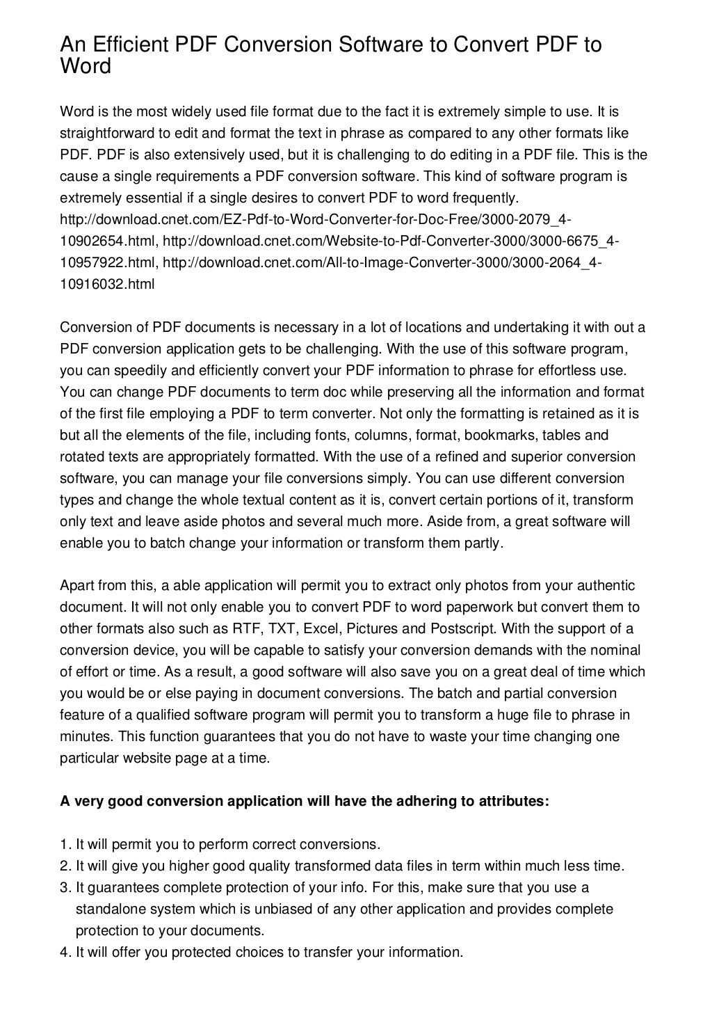 An Efficient PDF Conversion Software To Convert PDF To Word