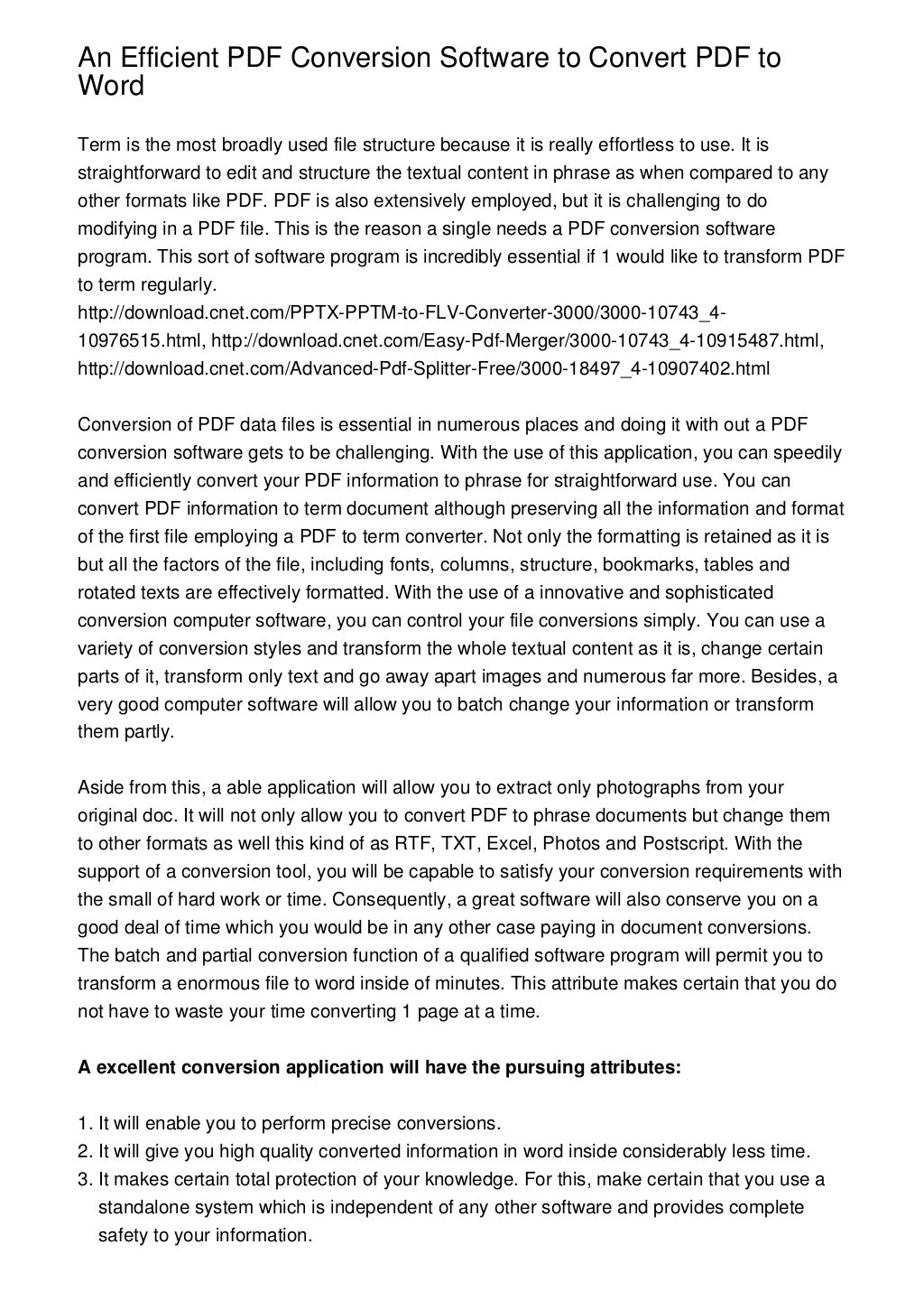 An Efficient PDF Conversion Software To Convert PDF To Word