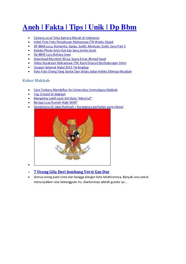 Aneh Unik Fakta Konyol Dp Bbm