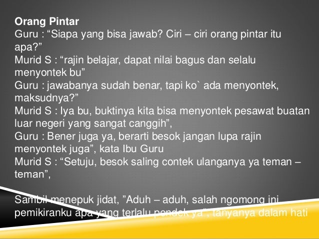 Cerita Anekdot Menyindir Guru