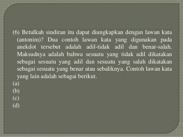 Lawan kata adil