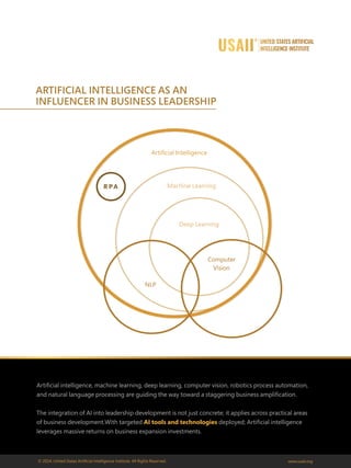An Elaborate Take on AI for Business Leaders | USAII® | PDF
