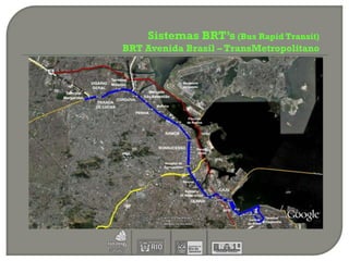 Sistemas BRT’s (Bus Rapid Transit)
BRT Avenida Brasil – TransMetropolitano
 