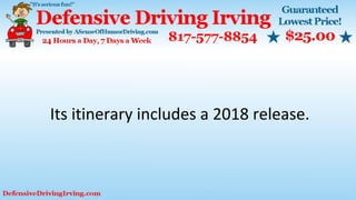 Its itinerary includes a 2018 release.
 