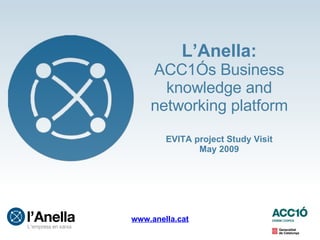 L’Anella: ACC1Ós Business  knowledge and networking platform EVITA project Study Visit May 2009 