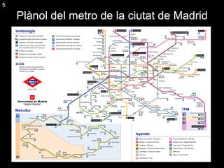 Plànol del metro de la ciutat de Madrid 5 