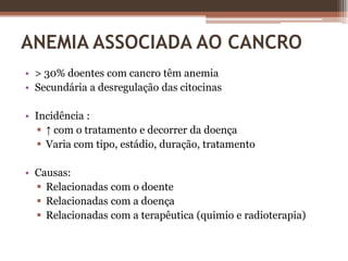 VOLUME GLOBULAR MÉDIO (VGM)Reflecte dois fenómenos importantes da produção de eritrócitos:Síntese de HbDivisões celulares para formação dos eritrócitosAnemia MacrocíticaMenor nº divisões celularesVGM aumentadoAnemia MicrocíticaMaior nº divisões celularesVGM diminuídoNormal(normocíticos)