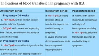Anemia in pregnancy- types and management | PPTX