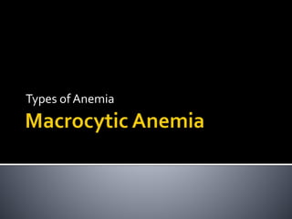 Types of Anemia
 
