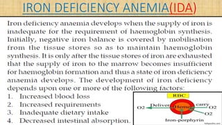IRON DEFICIENCY ANEMIA(IDA)