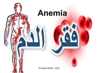Anemia
Dr Naeem Rabeh 2022
 