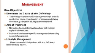 Management of iron deficiency anemia in women | PPTX