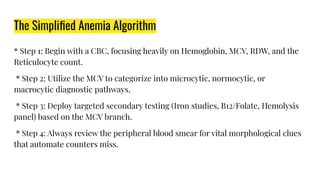 Comprehensive Clinical Approach to Anemia Diagnosis and Management | PDF