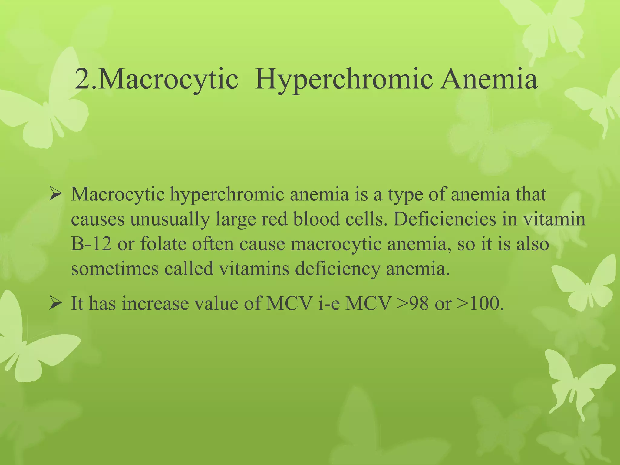 Anemia and its classification PPT