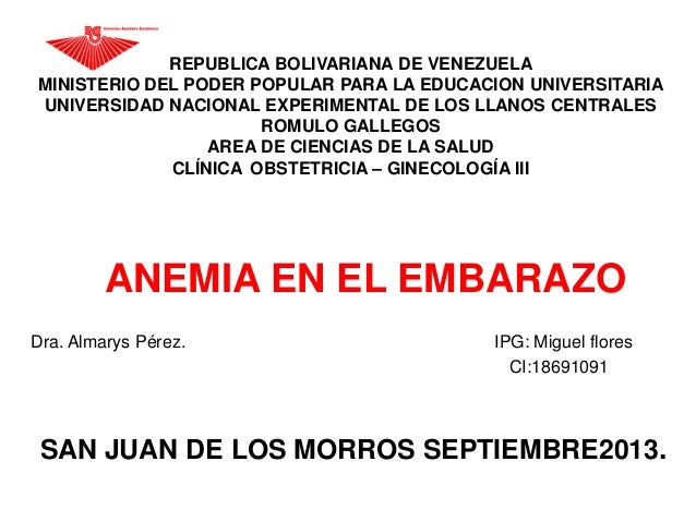 Anemia En El Embarazo