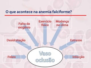 O que acontece na anemia falciforme?
 