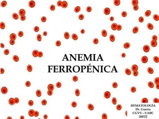 ANEMIA FERROPÉNICA HEMATOLOGÍA Dr. Guerra CGVS – UABC 2007/2 