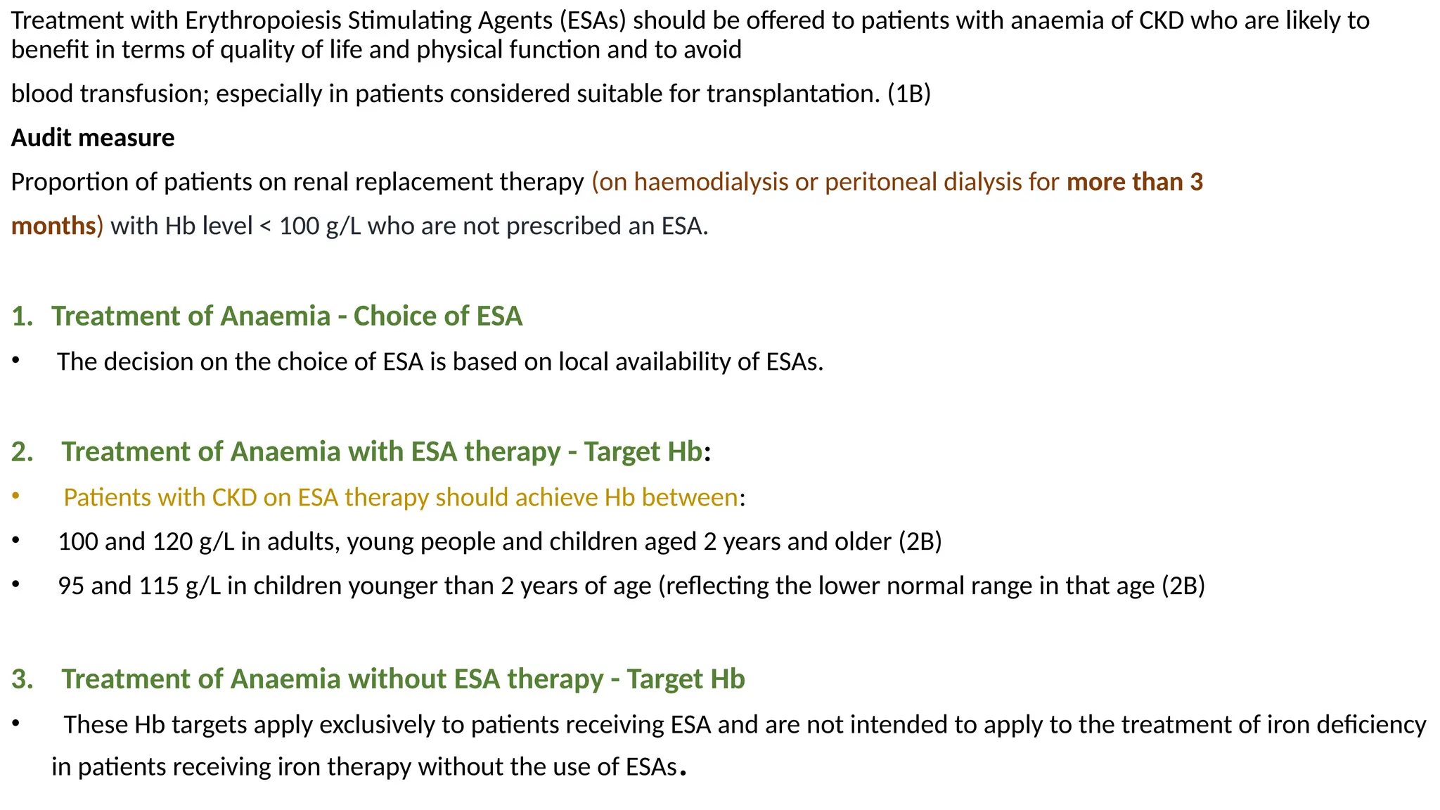 Anemia in CKD Treatment Guidelines kdigo | PPTX