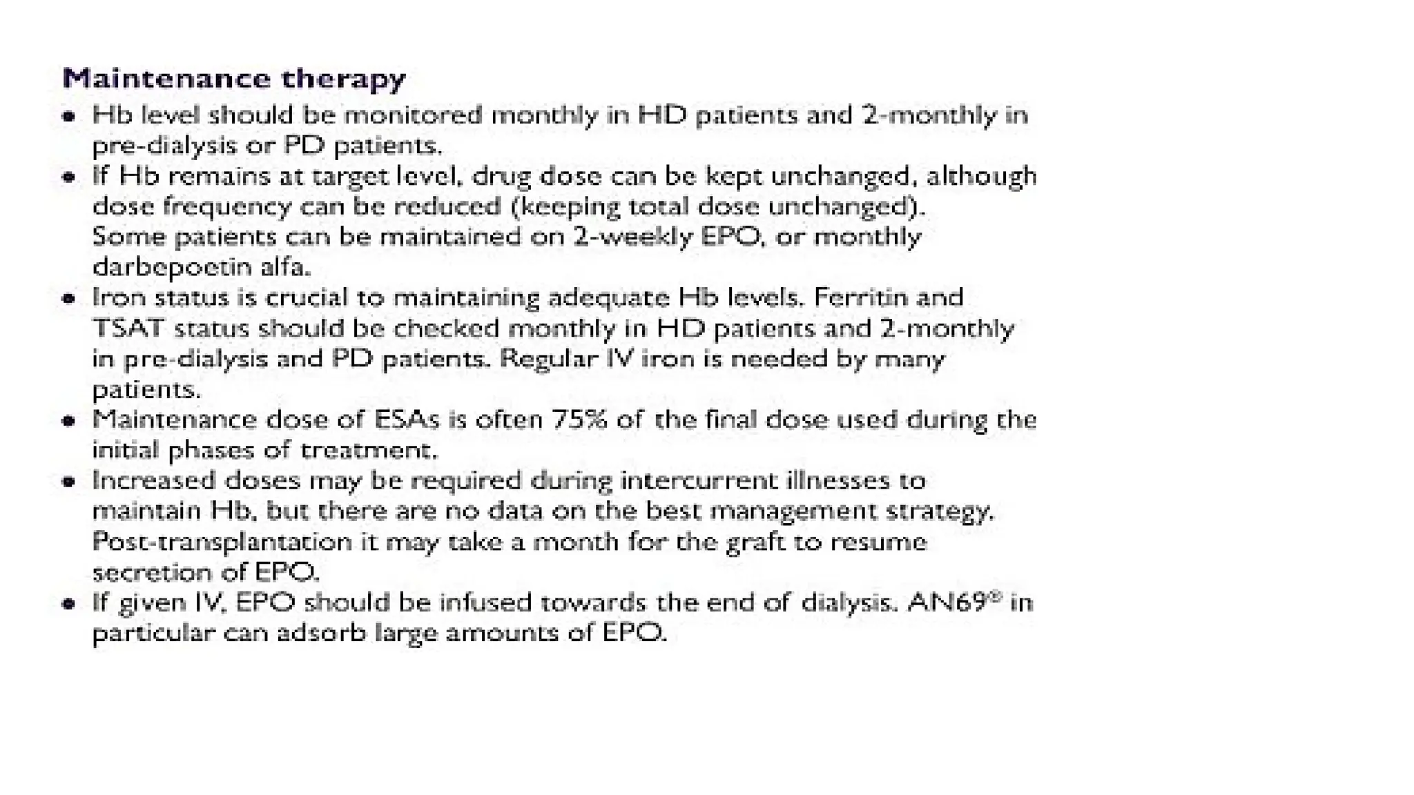 Anemia in CKD Treatment Guidelines kdigo | PPTX
