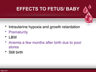 Anemia in pregnancy - pathophysiology and diagnosis | PPTX