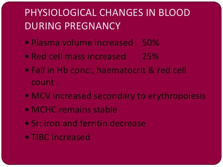 Physiological Anemia Of Pregnancy Iron Deficiency Anaemia In