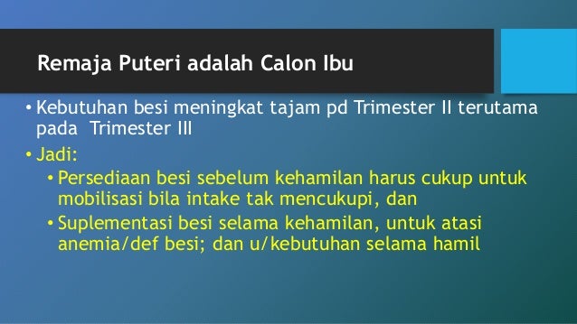 Anemia pada remaja putri