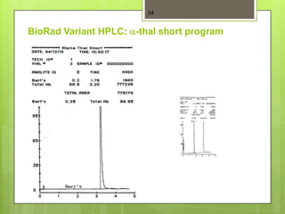 34


BioRad Variant HPLC: -thal short program
 