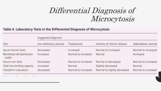 Differential Diagnosis of
Microcytosis
35
 