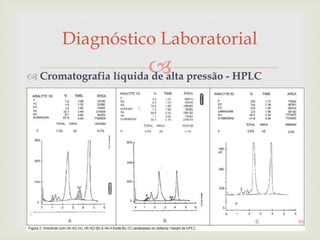  Cromatografia líquida de alta pressão - HPLC
Diagnóstico Laboratorial
95
 