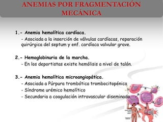 Fisiopatología ANEMIAS Generalidades y características | PDF