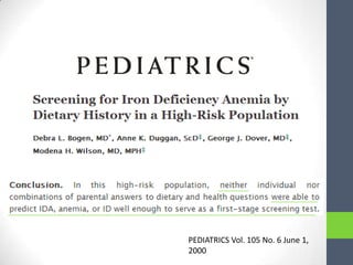 PEDIATRICS Vol. 105 No. 6 June 1,
2000

 