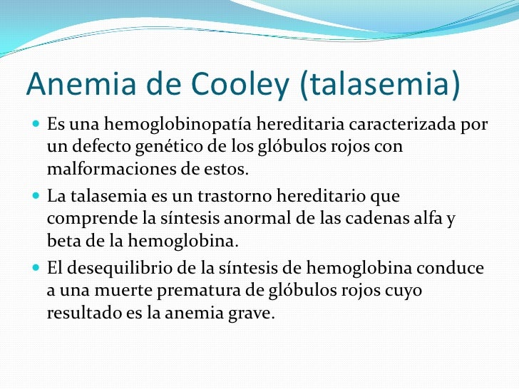 Anemias en el niño
