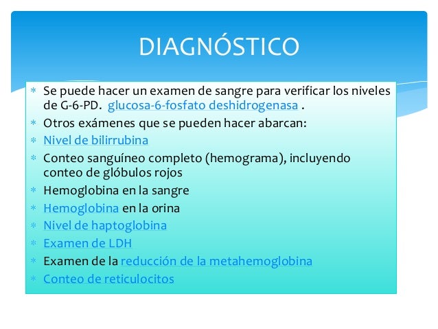 Deficiencia de glucosa 6 fosfato deshidrogenasa