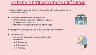 ANEMIA DE TRASTORNOS CRÓNICOS
 