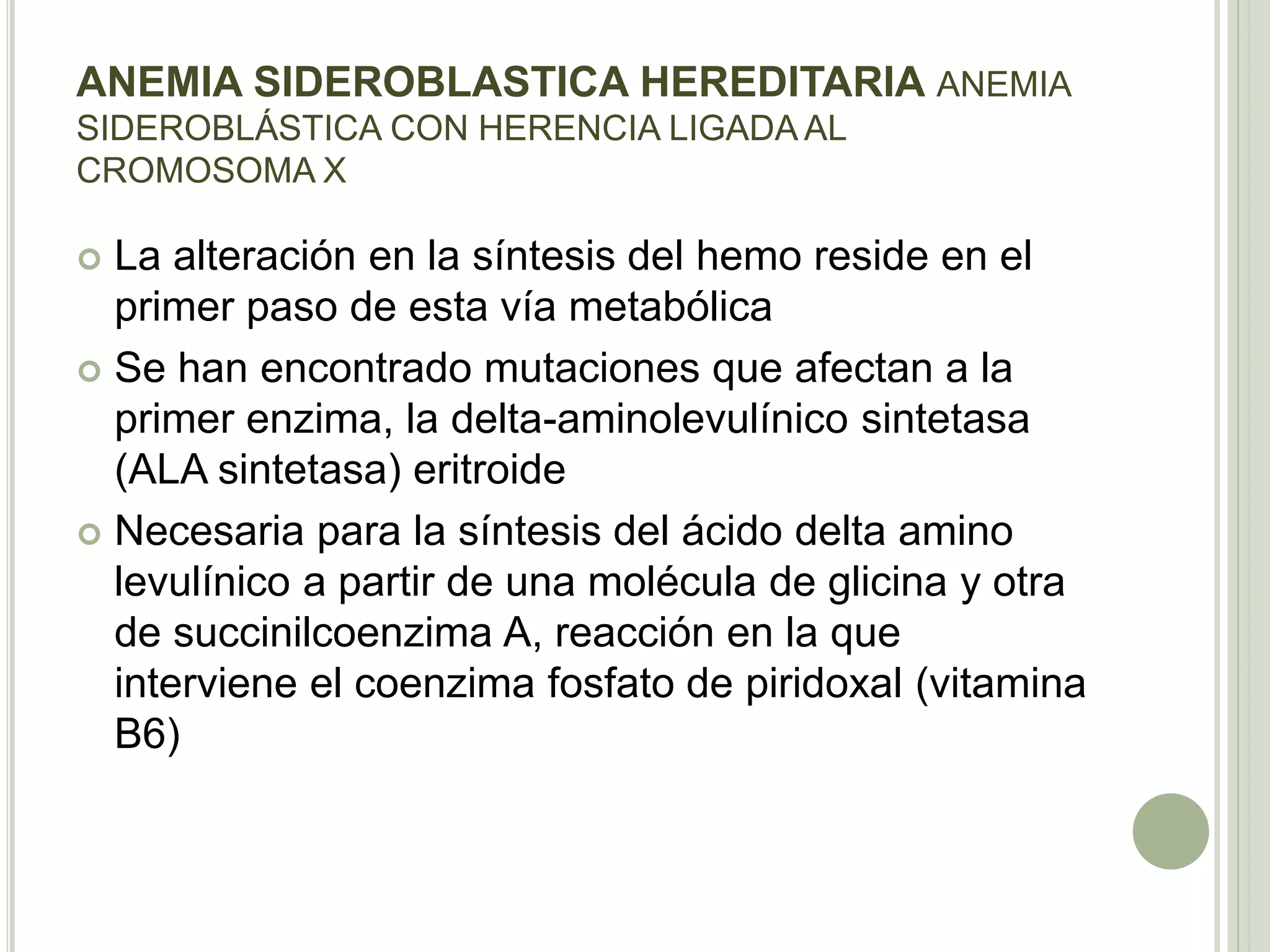 Anemias sideroblásticas | PPTX
