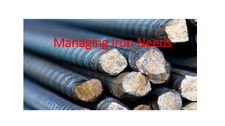 Managing Iron Needs
 