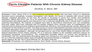Semin Nephrol. 2016 Mar;36(2):130-5
 