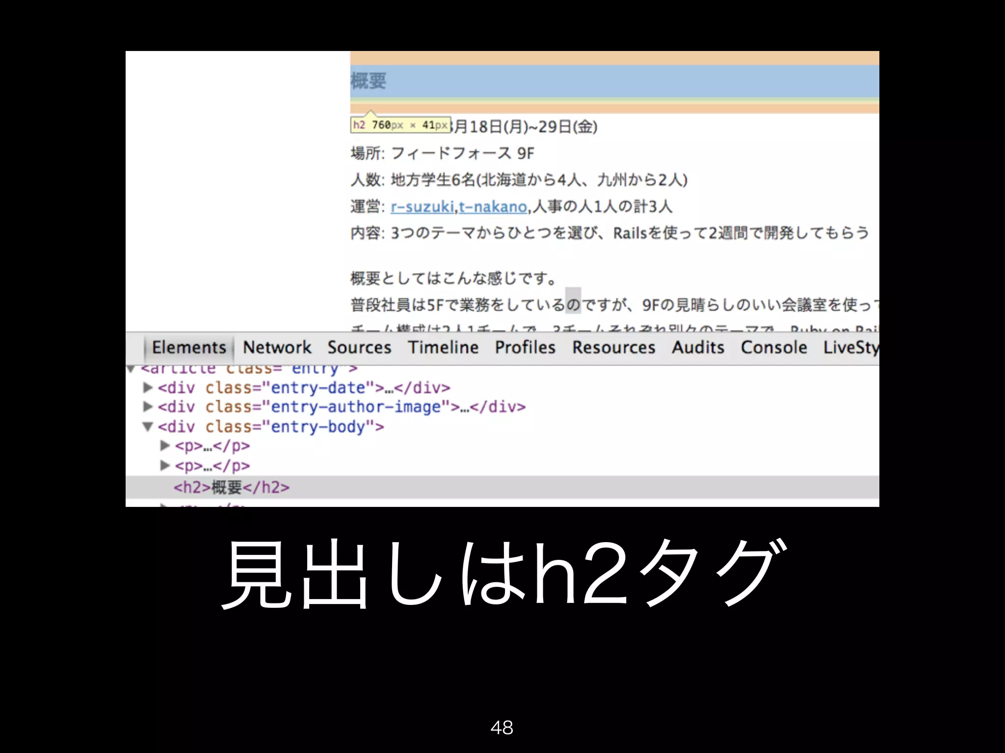 見出しはh2タグ 
48 
 