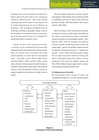 An Empirical And Theoretical Literature Review On Endogenous Growth In ...