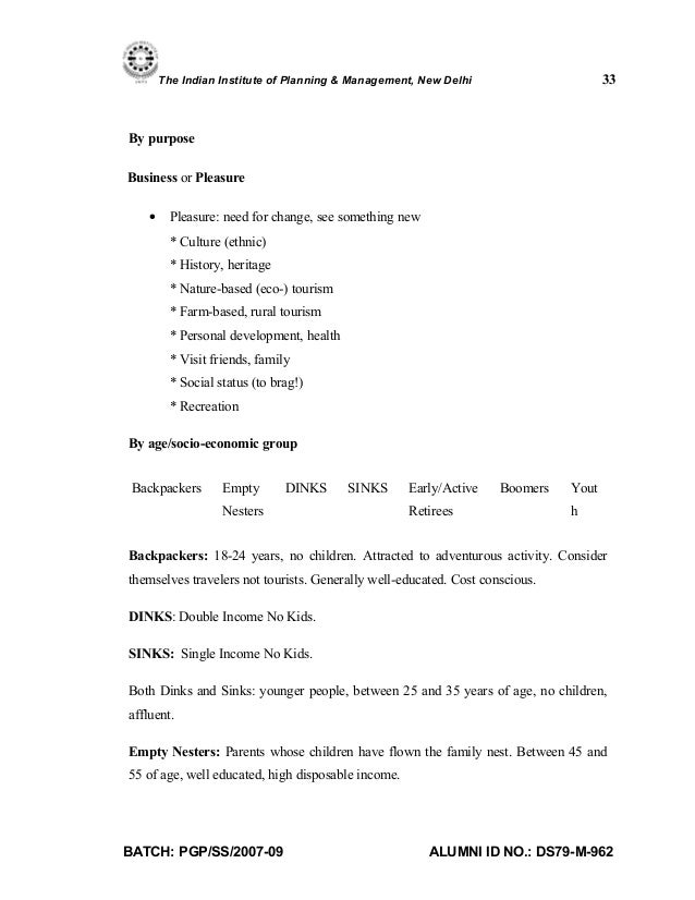 Dissertation tourism hospitality management