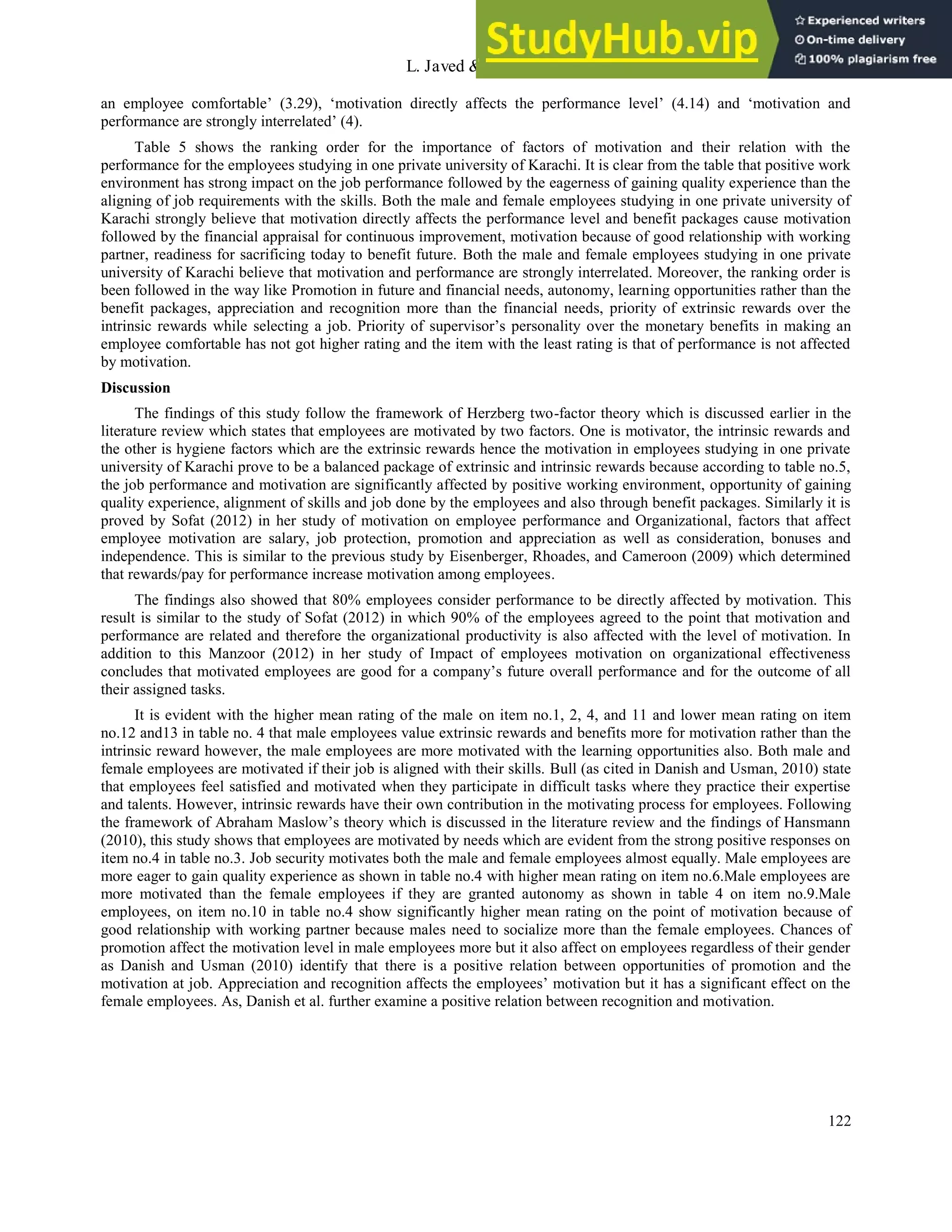 An Empirical Study On The Factors That Affect Employee Motivation And ...