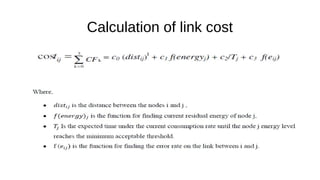 Calculation of link cost 
 