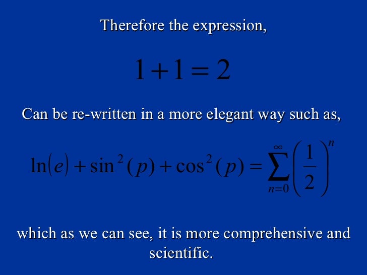 An engineer 1+1=2 Slide 3