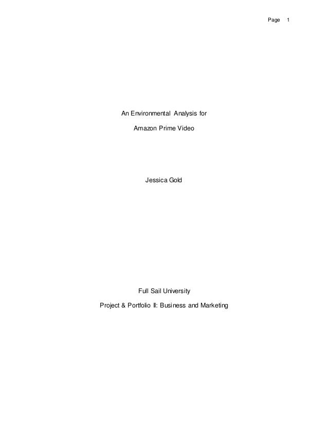 An Environmental Analysis For Amazon Prime Video An Environmental Analysis For Amazon Prime Video