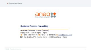 © ANEO – Tous droits réservés 11
 Contact au Maroc
 